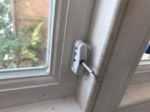 Catchment window swing lock